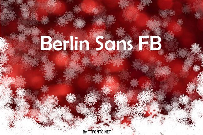Berlin Sans FB example